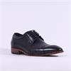 Tommy Bowe Toe Cap Dress Shoe - Navy Leather